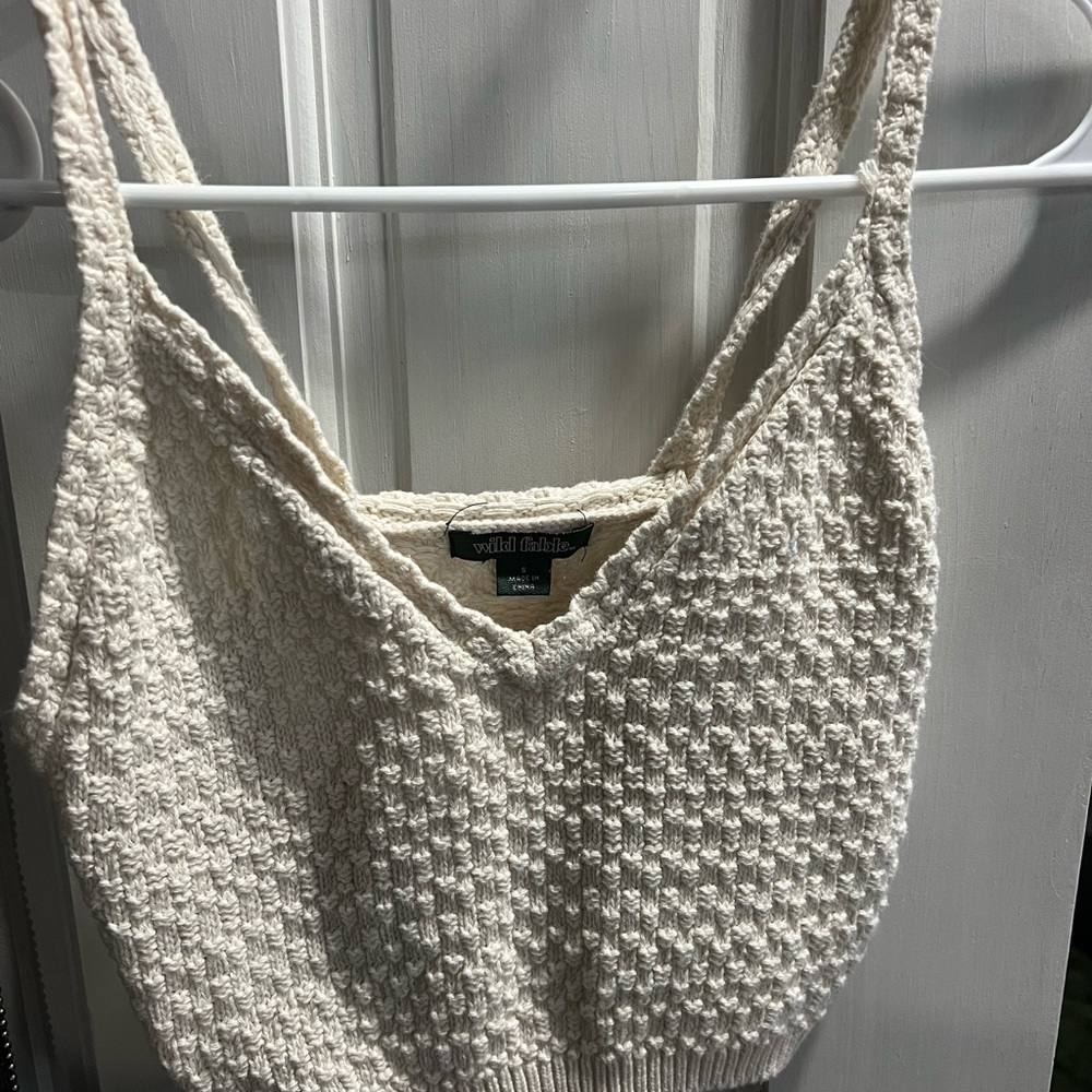 Wild Fable Off-White Knit Top